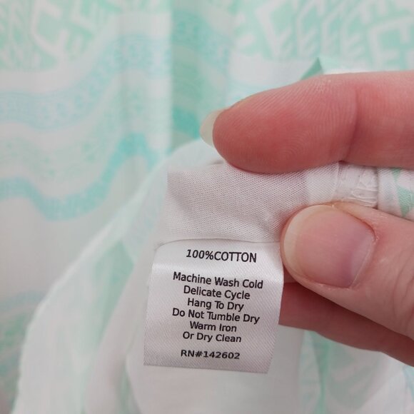 Sail To Sable Green Stripe Flutter Sleeve Maxi Dress Size Large 100% Cotton - Picture 11 of 15